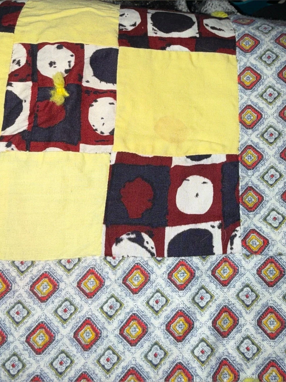 Handmade Multicolor Patchwork Quilt Throw Cozy Living Accent 85